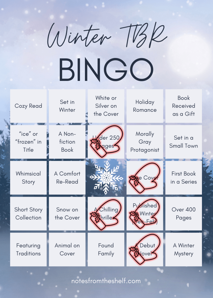 TBR Winter 2025 Bingo Card